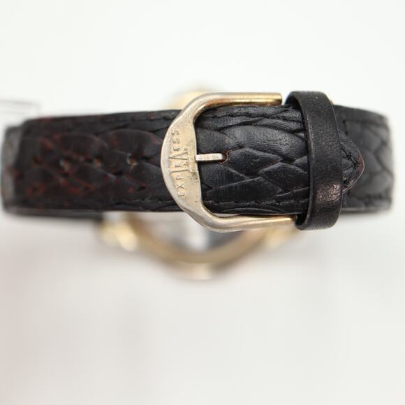 Express LA 40mm Glow Watch White Backlight Dial Black Leather w New Battery - Picture 12 of 16